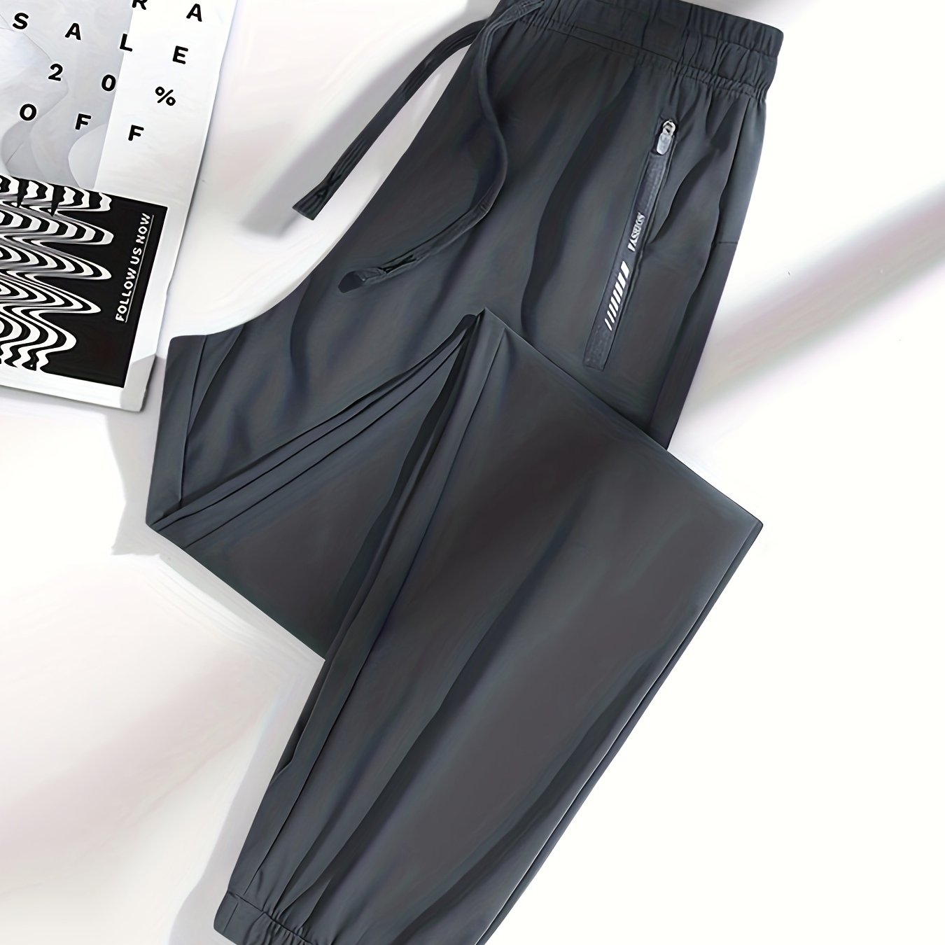 Women's Summer Lightweight Ice Silk Athletic Pants, 1pc, Breathable Tapered Joggers, Casual Drawstring Sports Trousers For Running, Cycling, And Hiking For Fall & Winter