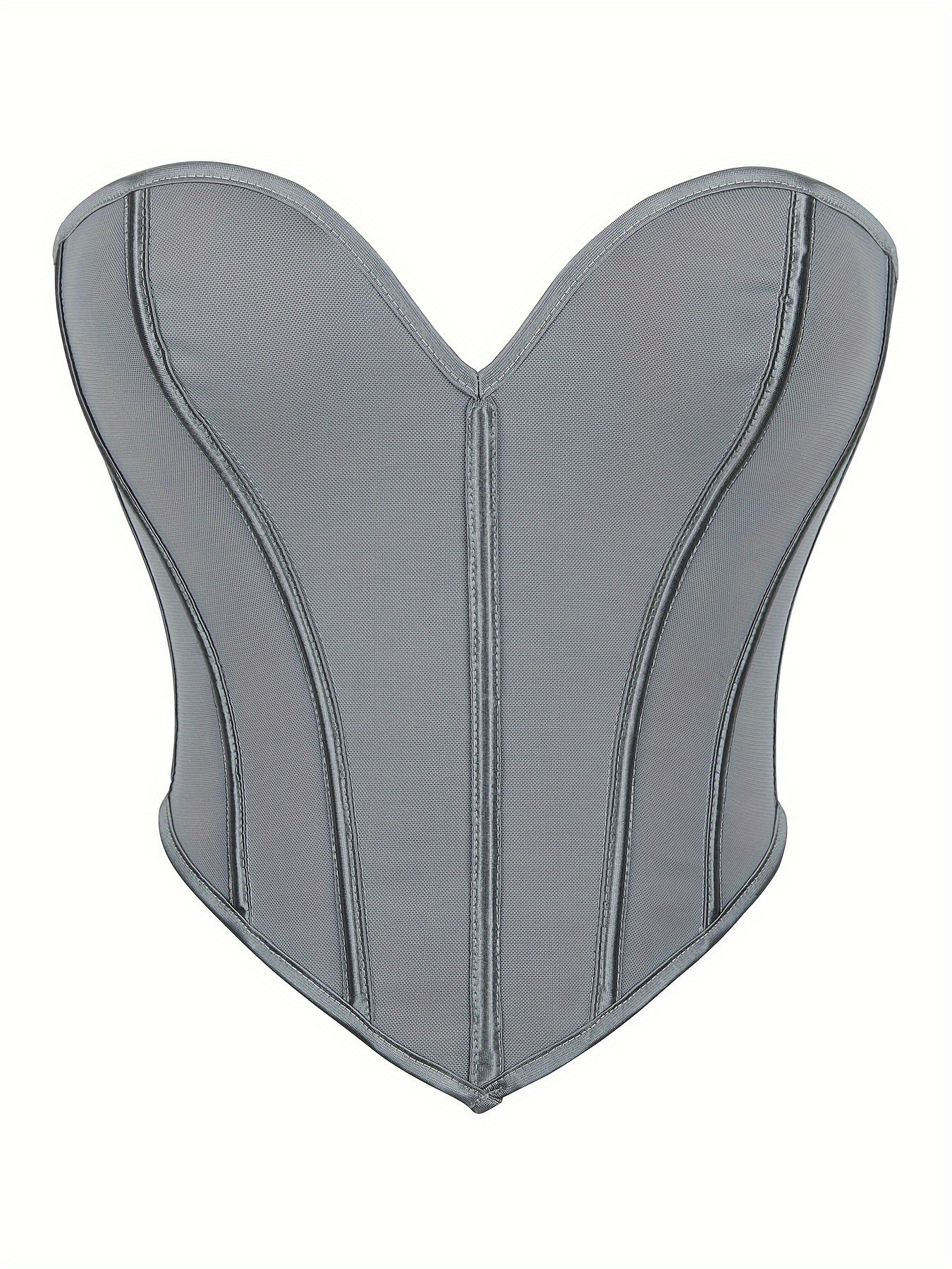 Elegant Strapless Tummy-Control Shapewear Corset | Adjustable Lace-Up | Sexy Knit Bustier | Medium Support Lingerie