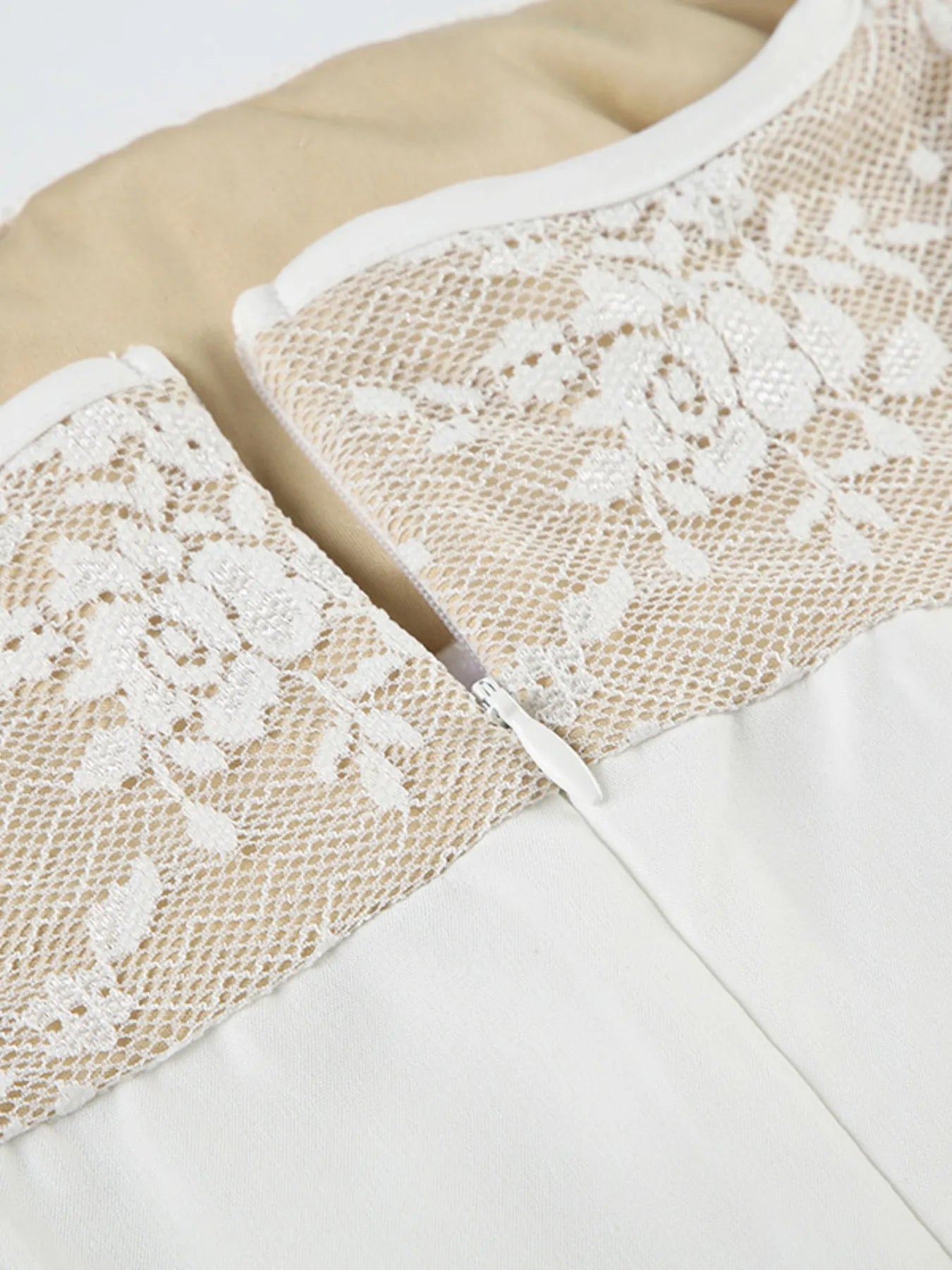 Lace Square Neck Ruffle Cami Dress