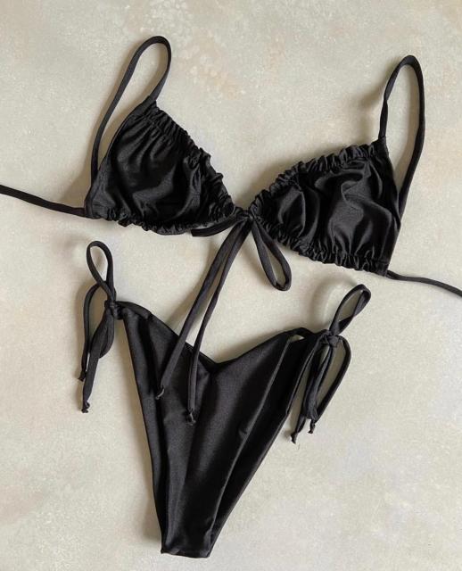 Low Waist Bikini Triangle Swimwear Female String Swimsuit Women Print 2 Piece Suit Push Up Bathing Suit Swim Suit New