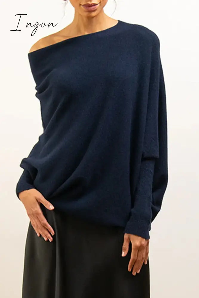 Ingvn - Casual Simplicity Solid Make Old O Neck Tops