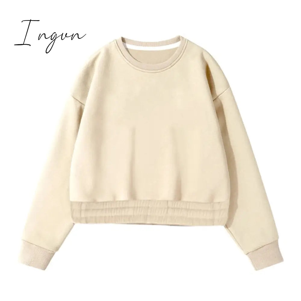 Ingvn - Women Unisex Couple Fleece 100% Cotton Suits 2 Pieces Sets Casual Tracksuit Hoodies Sweatshirt Pants Plus Size