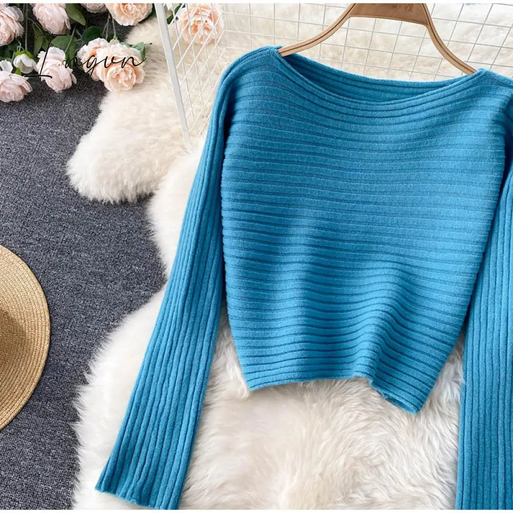 Ingvn - Women Elegant Slim Two Piece Sets Female Sweater Dress Autumn Winter High Waist Knitted Ensemble Femme Medium Long Party Dresses