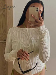 Ingvn - 2 Piece Sets Outifits Long Sleeve Summer Y2K Dress Sets Women T Shirt Crop Top Mini Skirts Co-Ord Sets Matching Se