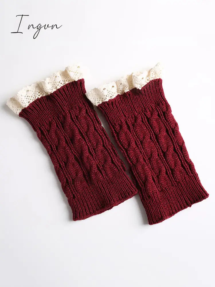 Ingvn - Original Creation Keep Warm Hollow Jacquard Leg Warmers Accessories