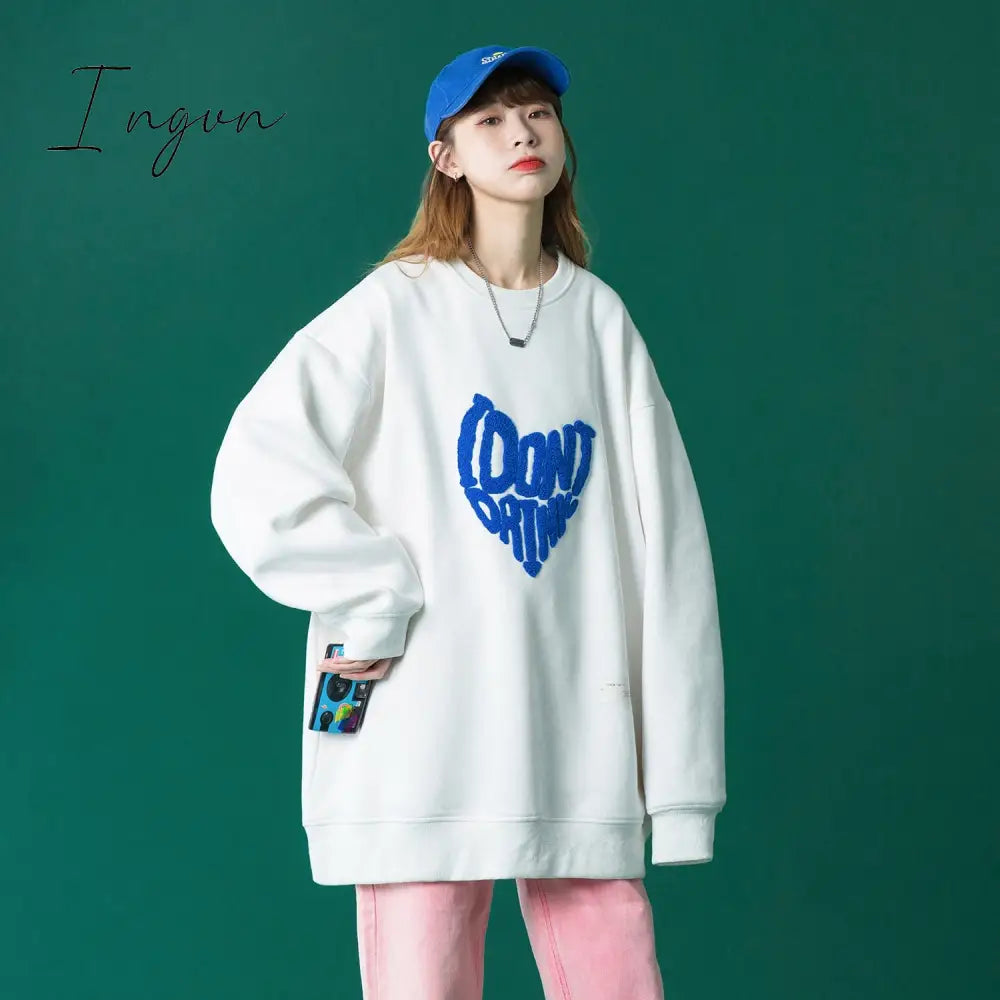 Ingvn - Women Letter Designer Love Y2k Hoodies Female Harajuku Korean Fashion Sweatshirts Girl Vintage Streetwear Hoodie