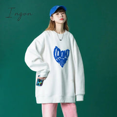 Ingvn - Women Letter Designer Love Y2k Hoodies Female Harajuku Korean Fashion Sweatshirts Girl Vintage Streetwear Hoodie