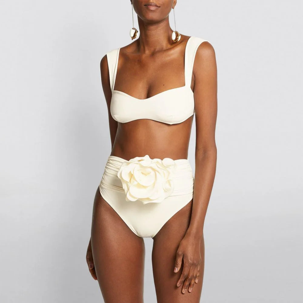 Floral Bikini Set Women Swimsuit High Waist Bikini Push Up Bikinis Sexy Bathing Suit Beachwear Print Biquini Female  Beach