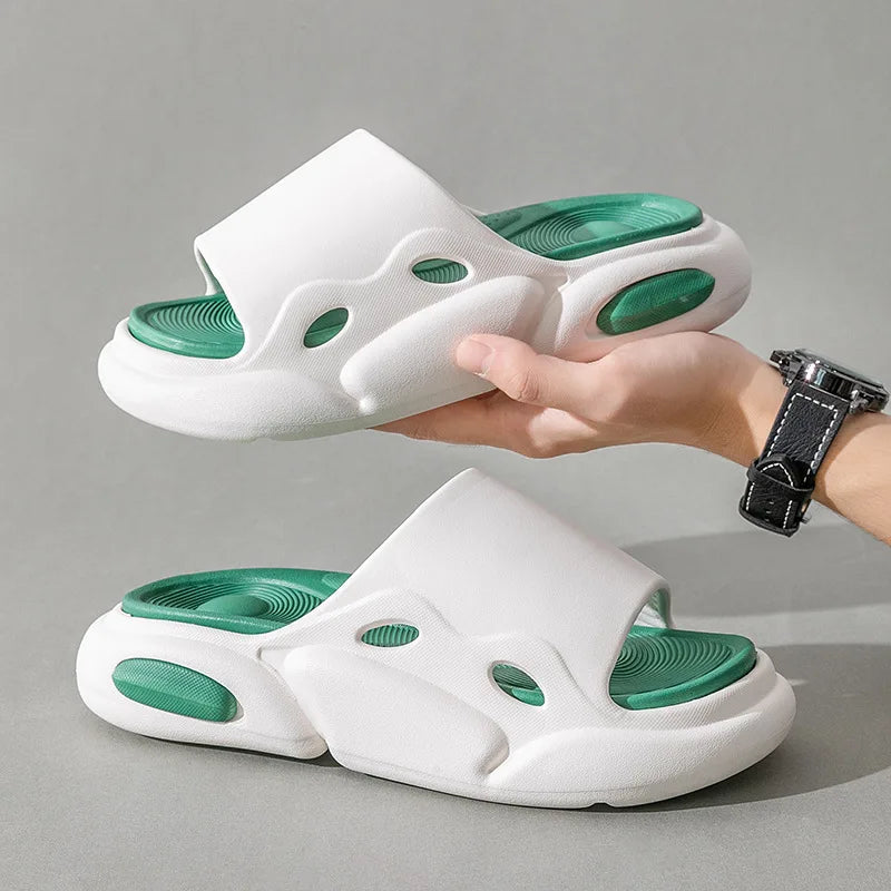 Ingvn  Fashion Mix Color Unisex Outdoor Slippers  Summer Eva Thick Sole Beach Slides Woman Non Slip Flip-Flops Couple Home Shoes
