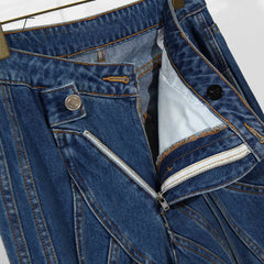 Ingvn - Asymmetrical Spliced Oblique Waist Placket Trousers New Loose Fit Pants Women Fashion Tide Spring Autumn