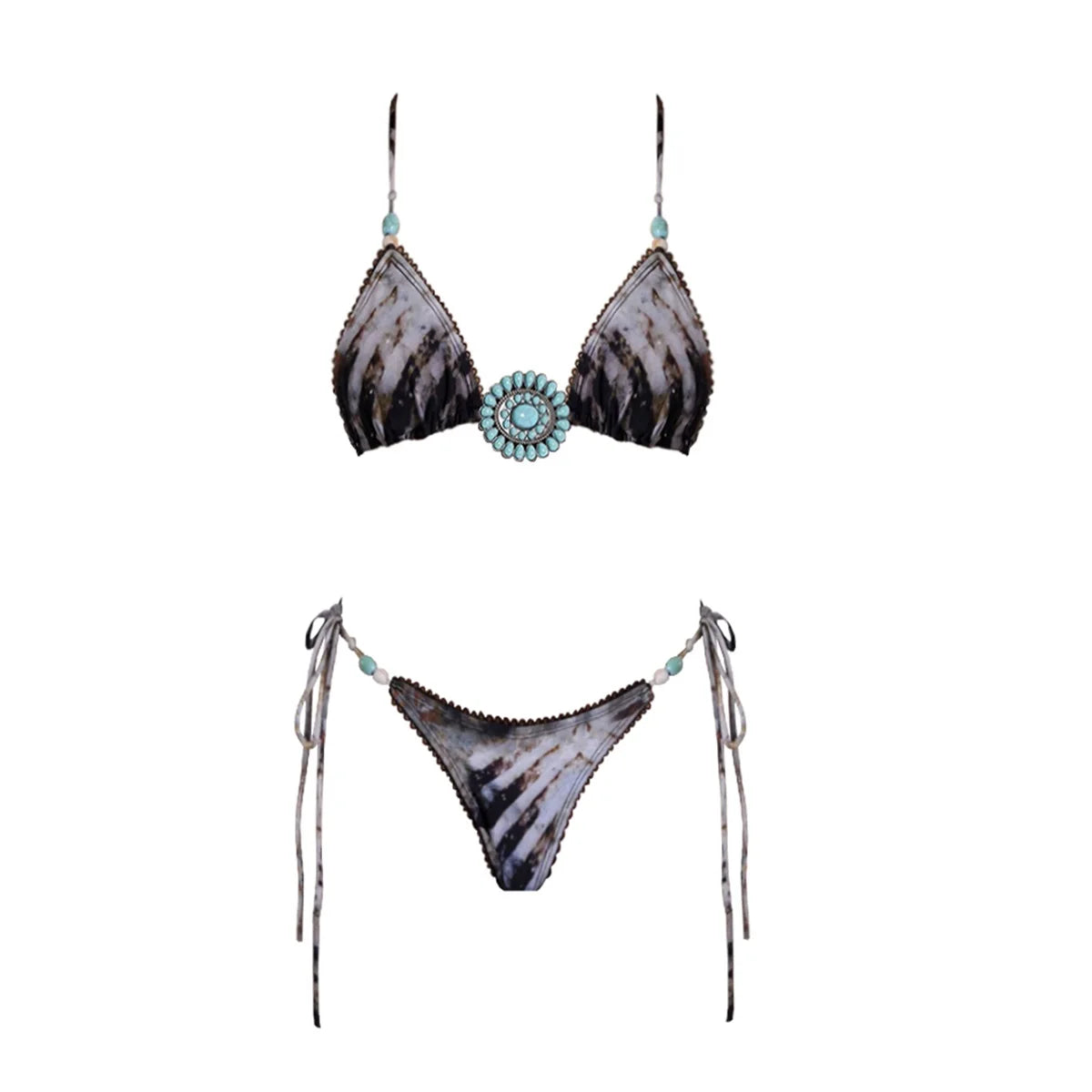 3Pcs Mirco Bikini Mini Skirt Women Sexy Swimsuit Push Up Swimwear Female Bandeau Biquini Turquoise Bathing Suit Beachwear Outfit