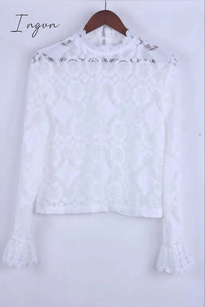 Ingvn -  Solid Lace Tops(2 Colors)
