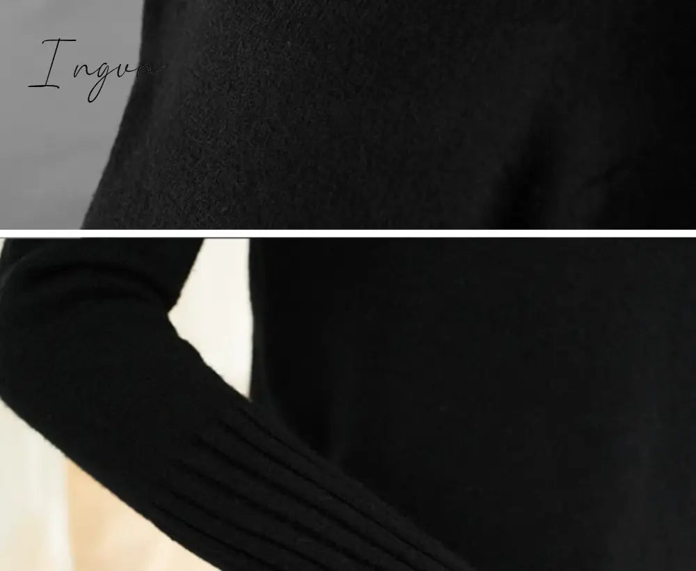 Ingvn - Women's Sweater Turtleneck Trending Sweater New Fashion Top Autumn and Winter Korean Pullover Women's Pullover Knitwear