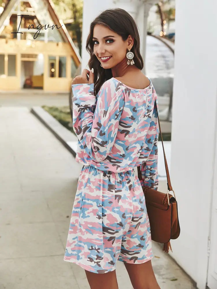 Ingvn - Long Sleeve Drawstring Romper