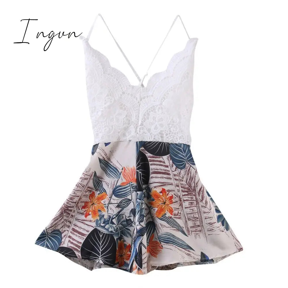 Ingvn - Holiday Summer Ladies Sexy V-Neck Sleeveless Jumpsuit Women Backless Bodycon Party Playsuit Fashion Casual Jumpsuit Romper