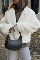 Ingvn - Celebrities Elegant Solid Turndown Collar Outerwear