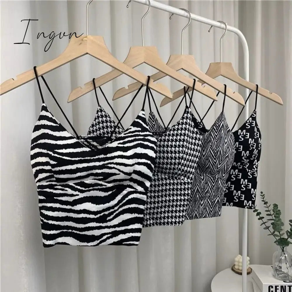 Ingvn - Y2k Tops Women Corset Top Korean Fashion Leopard Crop Top Camis Streetwear Sexy Tank Top Coquette 2023  Summer New