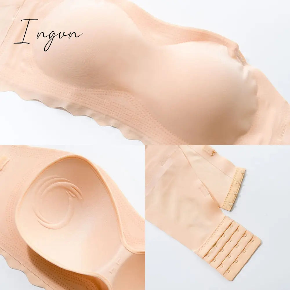 Ingvn - Plus Size 7XL Women Bras Non-Slip Strapless Tube Top Wireless Push Up Invisible Lingerie Bra Solid Seamless Tanks