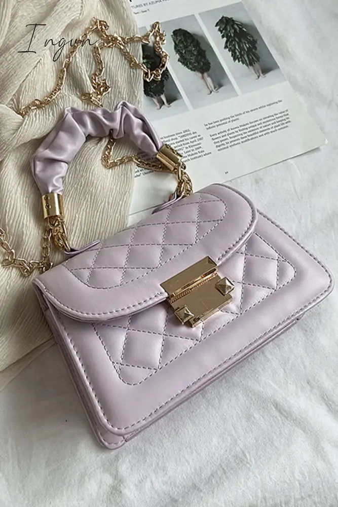 Ingvn - Fashion Casual Solid Patchwork Metal Accessories Decoration Chains Bags
