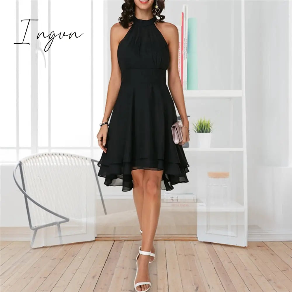 Ingvn - Slim fit round neck sleeveless dress