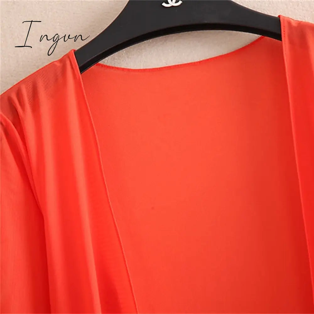 Ingvn - Women's Cardigans Outdoor Street Dailywear Spring Fall Long Cardigans Regular Fit Breathable Lightweight Simple Casual Cardigans Long Sleeve Solid Color Pure Color Slim Fit Black White Wine