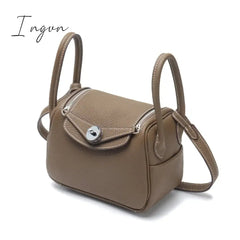 Ingvn - Mini 20cm Pillow Bag Silver Buckle Ladies Handbag Luxury Brand Designer Shoulder Bag Cow Genuine Leather Crossbody Bags Fashion