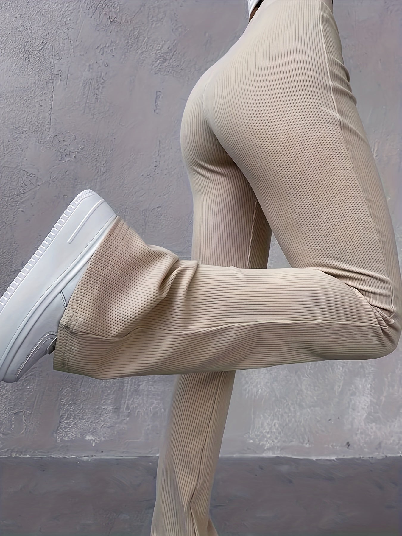 Chic High-Waist Leggings - Comfort Stretch, Solid Color, Perfect for Autumn & Winter - Womens Fashion