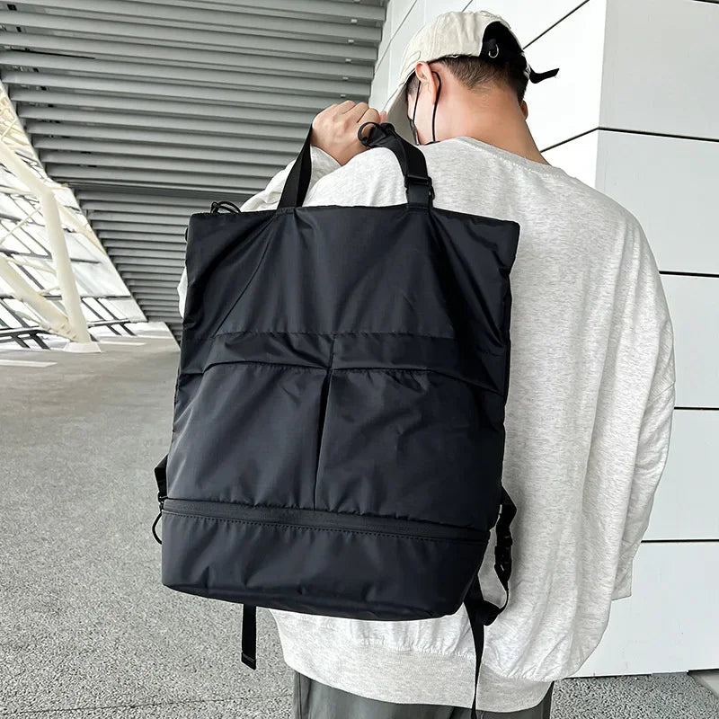 Ingvn  Women&Men Backpack Large Capacity Unisex Backpacks Nylon Waterproof Sports Bag Trend School Bags Portable Leisure Travel Handbag