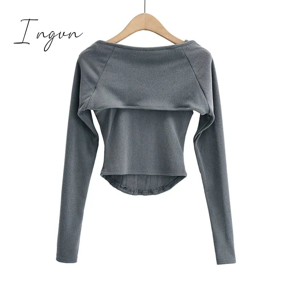 Ingvn - Sexy cropped tops women 2023 Summer knit tank top fish bone corset top white crop top ribbed cute black tops sets punk clothes