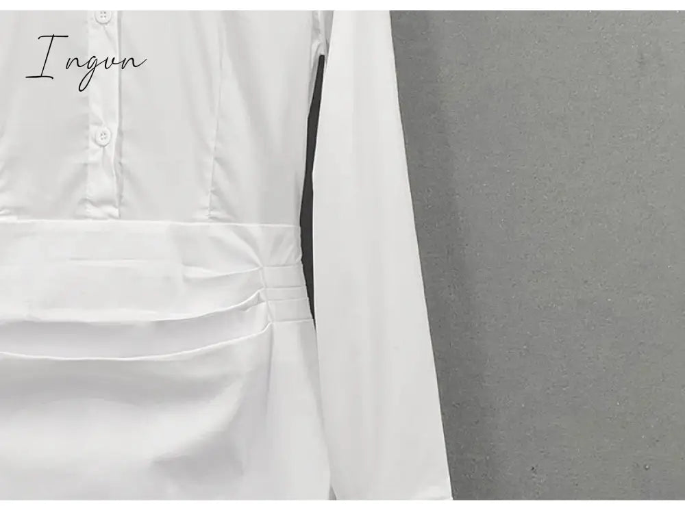 Ingvn - Fashion Summer Women'S Dress Shirt Dress Long Evening Female Vintage Maxi Party Oversize Beach Women Dresses Casual Elegant Prom