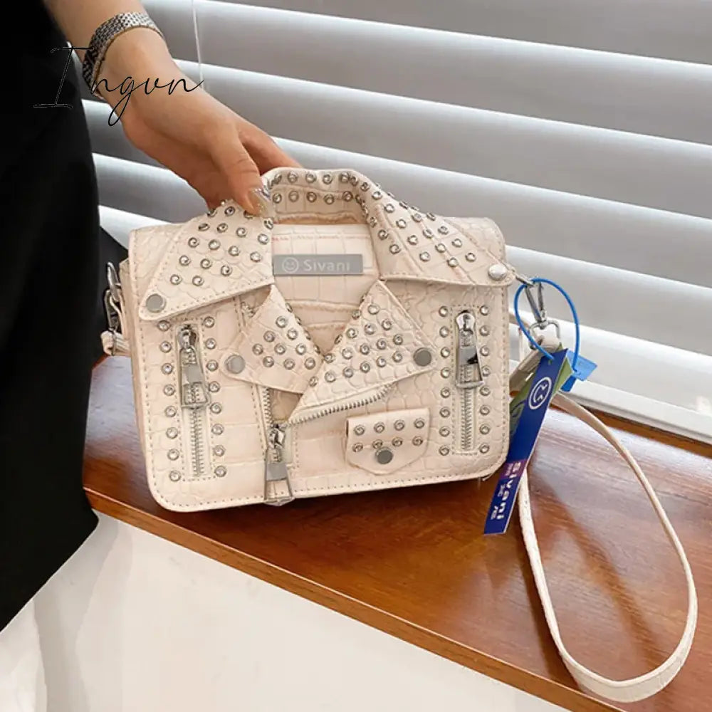 Ingvn - Fashion Jacket Design Crossbody Bag Rivet Clothes Shape Women Handbag Purse Brand Designer Lady Shoulder Bags Luxury Women's Bag