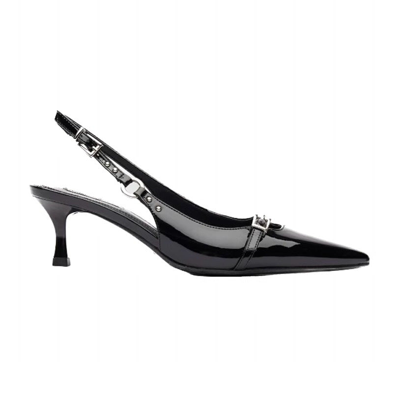 Closed toe sandals for women Summer new one-strap pointed stiletto heel lady fashion temperament bridesmaid high heels