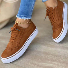 INGVN   Women's Sneakers Lace Up Ladies Flat Shoes for Women 2026 Autumn Vulcanized Shoes Comfort Fashion Woman Flats Shallow New