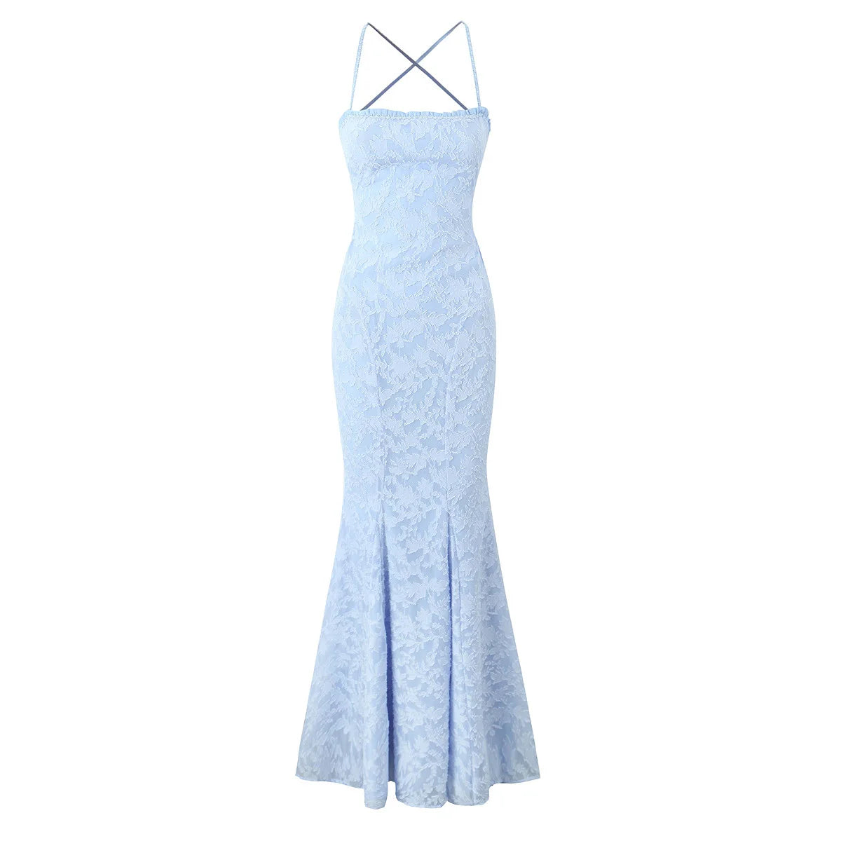 Sexy Backless Bandage Long Fishtail Dress For Women Elegant Wedding Guests Party Evening Gowns Dresses Maxi Robe Yellow