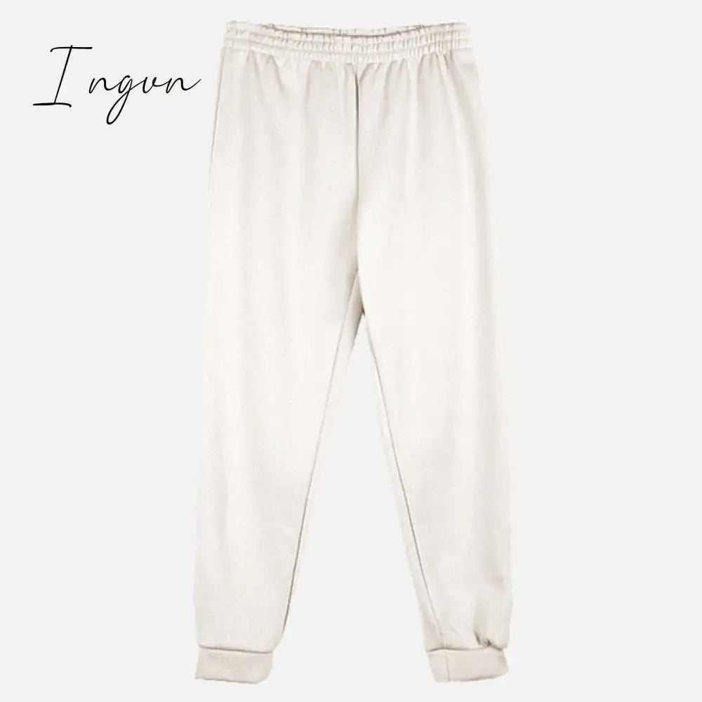 Ingvn - Women Elegant Solid Sets For Women Warm Hoodie Sweatshirts And Long Pant Fashion Two Piece Sets Ladies Lace Up Sweatshirt Suits