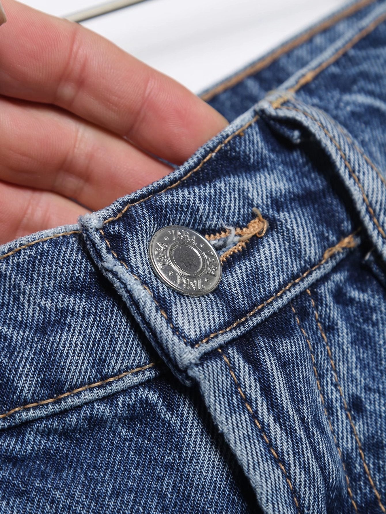 Voguable  denim skirt  spring new women's clothing Versatile fashion high waist contrast color patchwork casual denim skirt series