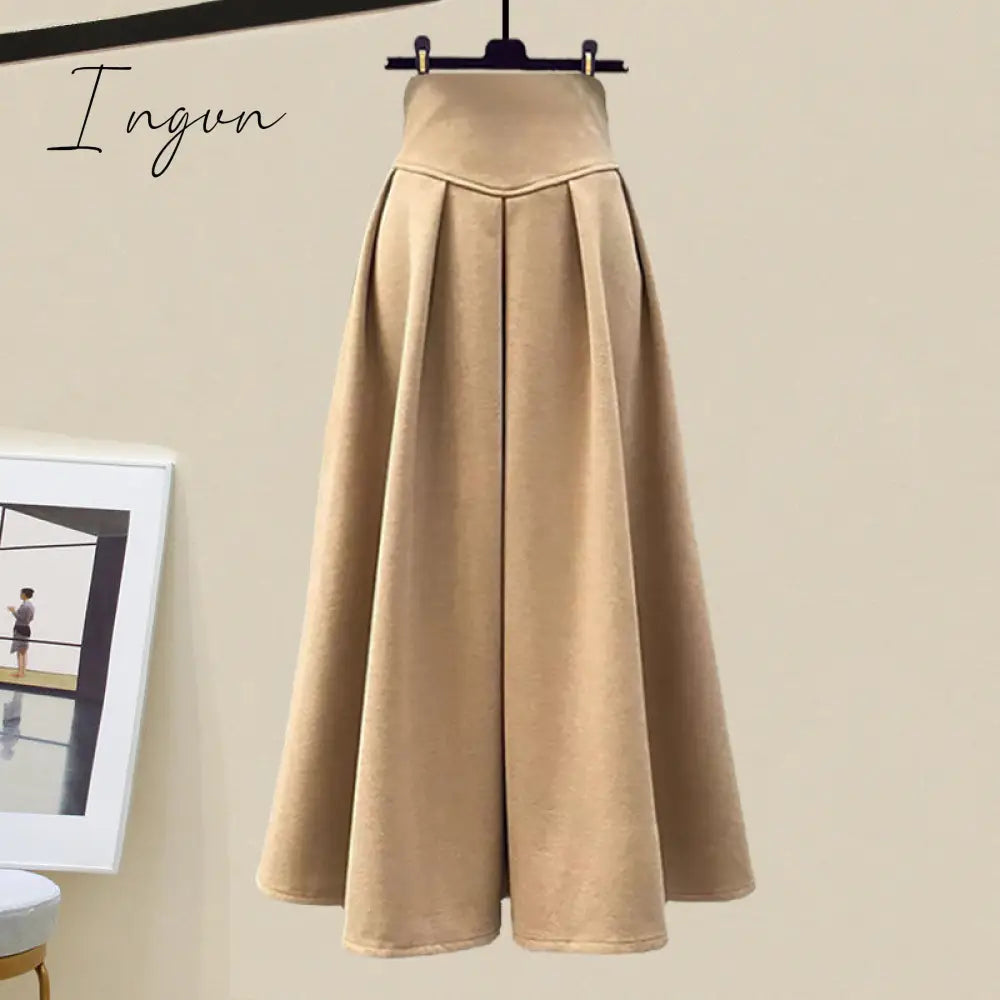 Ingvn - Spring and Autumn Set Women's 2023 New Korean Edition High End Plaid Suit Top Slim and Versatile Half Skirt Two Piece Set