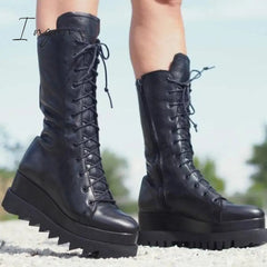 Ingvn - Women's Faux Leather Boots