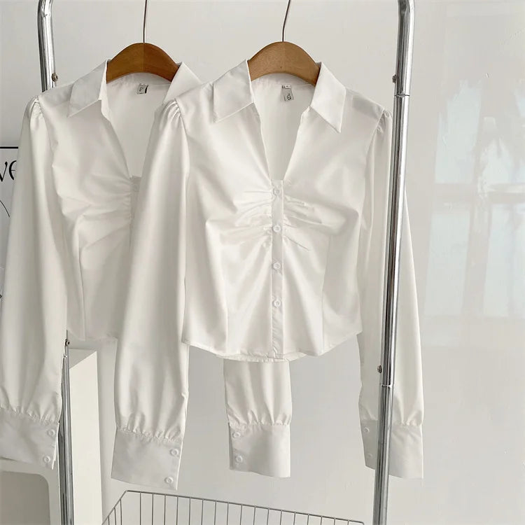 Voguable  Y2K 3 Piece Set Women Cropped Coat + Long Sleeve Shirt + High Waist Halter Ruffles Mini Dress Korean Chic Fashion Sexy Outfits