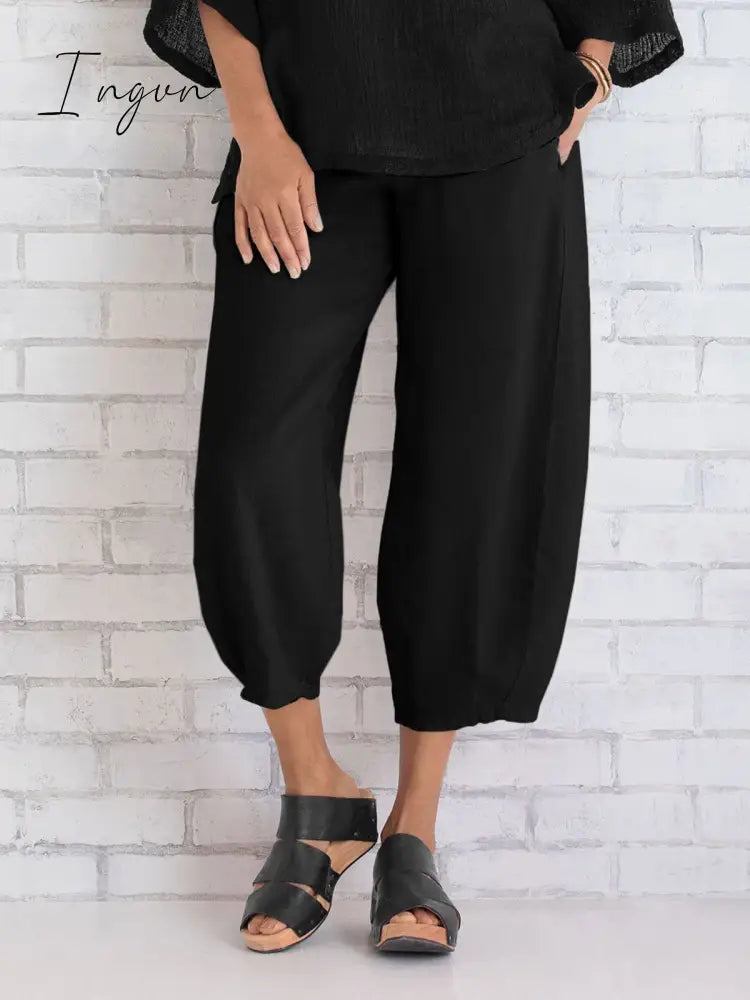 Ingvn - Women's Casual Loose Cotton Pants