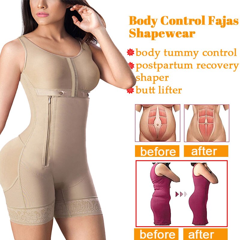Fajas Body Shaper Women Slimming Butt Lifter Shapewear Plus Size Waist Trainer Corset Seamless Thigh Trimmer Intimatates
