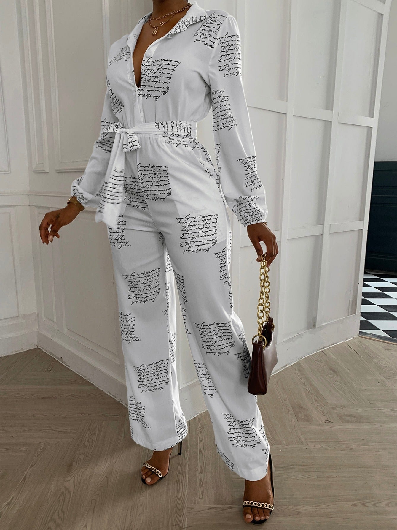 Women's Long Sleeve Knee Length Elegant Print Dress, Elegant Wrap V-Neck Homecoming Cocktail Party Dress Cocktail Party