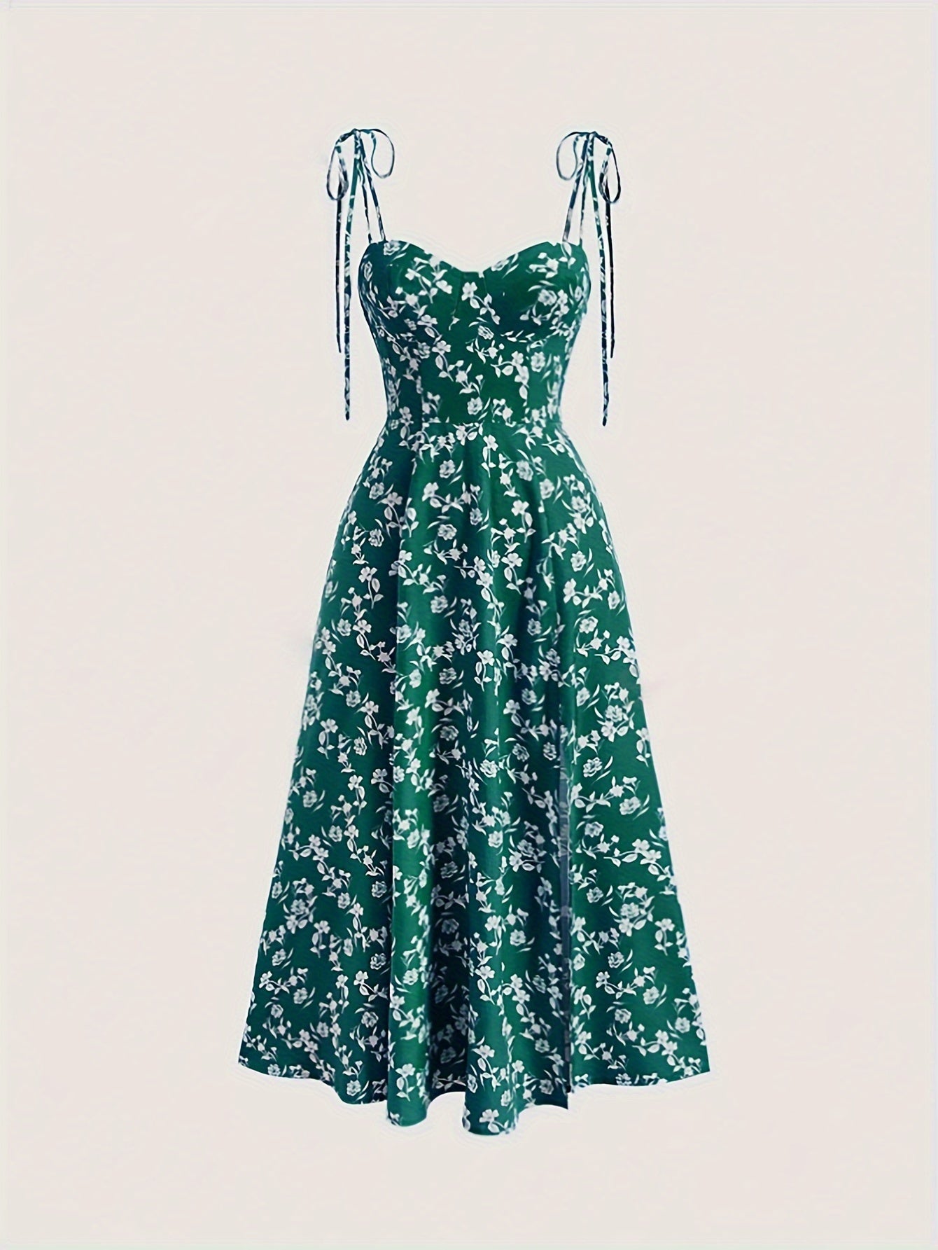 Chic Summer A-line Floral Dress with Sweetheart Neck - Strapless, Easy Maintenance, Women's Non-Sheer Cami Style