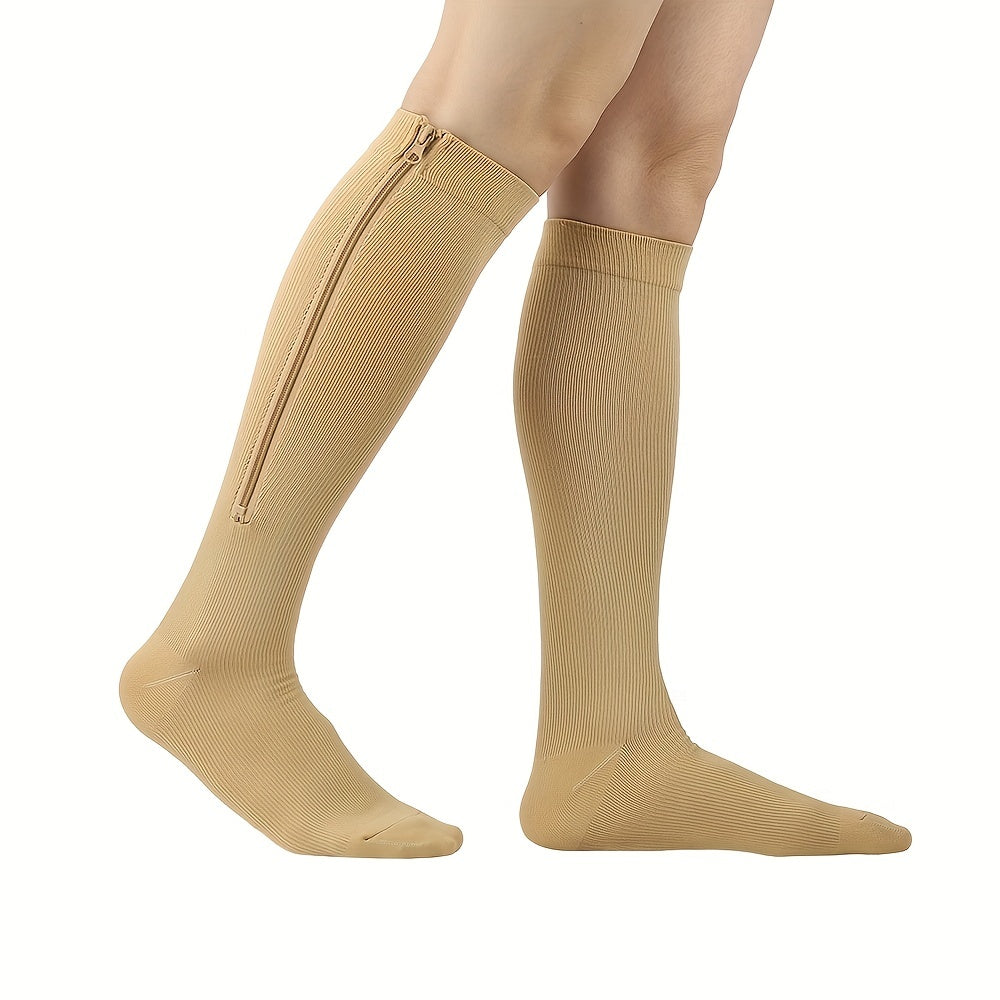 Copper Compression Socks for Women - 20-30 mmHg Graduated Compression, Wide Calf Support for Pregnancy, Running, Nursing, and Athletic Activities
