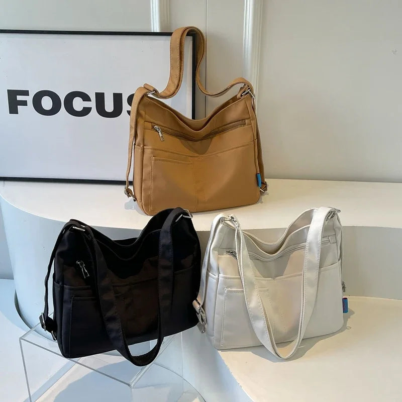 Ingvn  Casual Nylon Large Capacity Ladies Crossbody Bags Shoulder Bags for Women Zipper Basic Style  Bolso Mujer