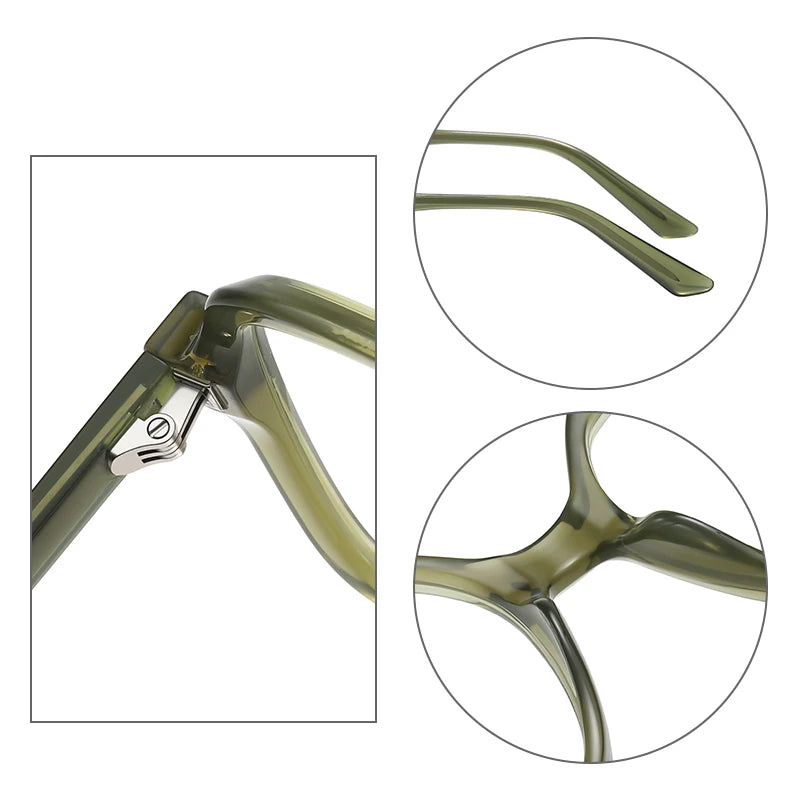INGVN  Women Fashion Acetate Blue Light Blocking Computer Glasses Without Degrees Female Square Eyewear Spectacles Frames