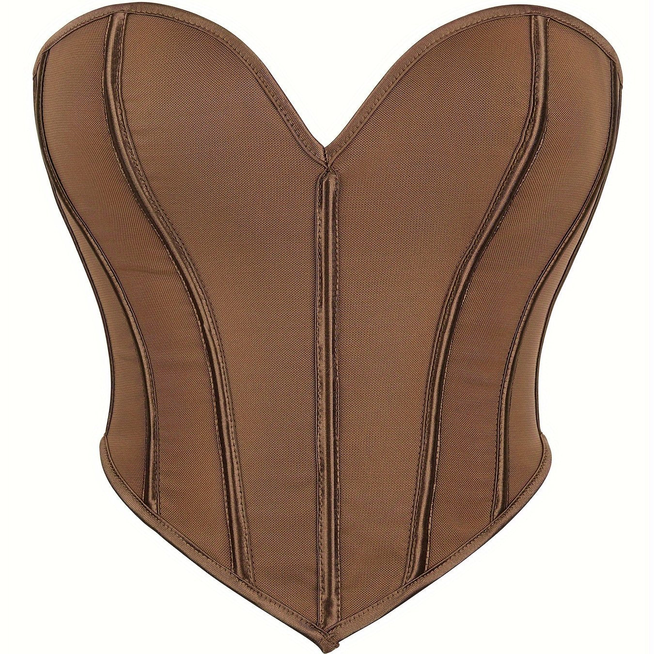 Elegant Strapless Tummy-Control Shapewear Corset | Adjustable Lace-Up | Sexy Knit Bustier | Medium Support Lingerie