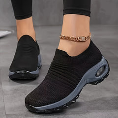 Comfortable Chic Women's Slip-On Sneakers - Lightweight, Breathable, Low-Top, All-Season Shoes with Solid Color, Plain Toe, and Durable PU Sole - Quanzhou Manufactured, Perfect for Casual Daily Wear