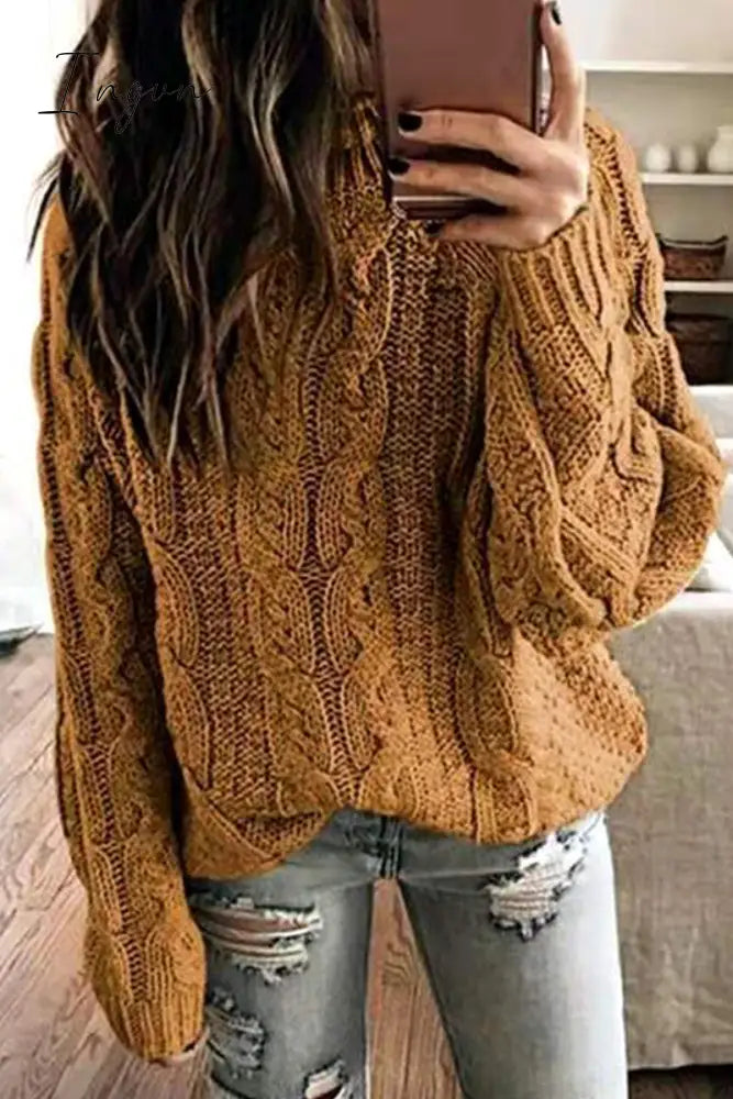 Ingvn - Casual Simplicity Solid Patchwork O Neck Tops(6 Colors)