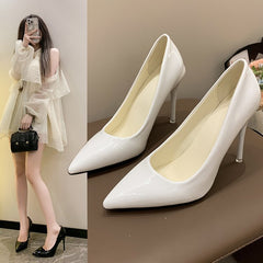 Nude High-heeled Fashion Single-layer Shoes Summer Travel All-match Thin-heeled Single-layer Shoes with Skirt Western-style Women's Shoes